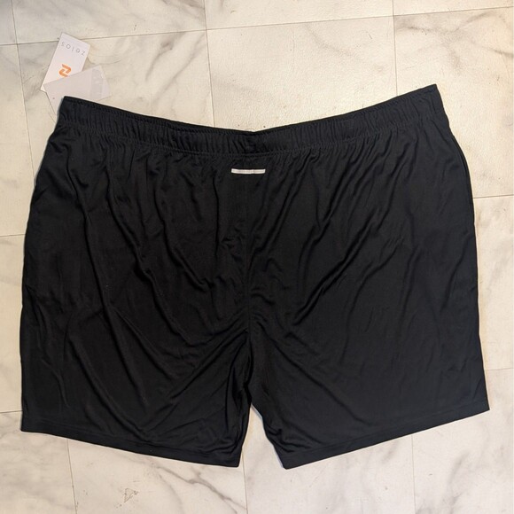 Zelos Men's Size 4X Athletic Gym Shorts Big & Tall Black | Drawstring | Pockets - Picture 2 of 9